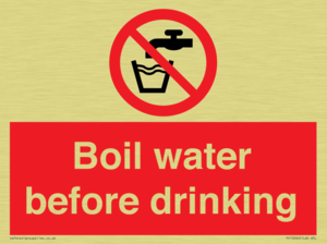 Boil water before drinking